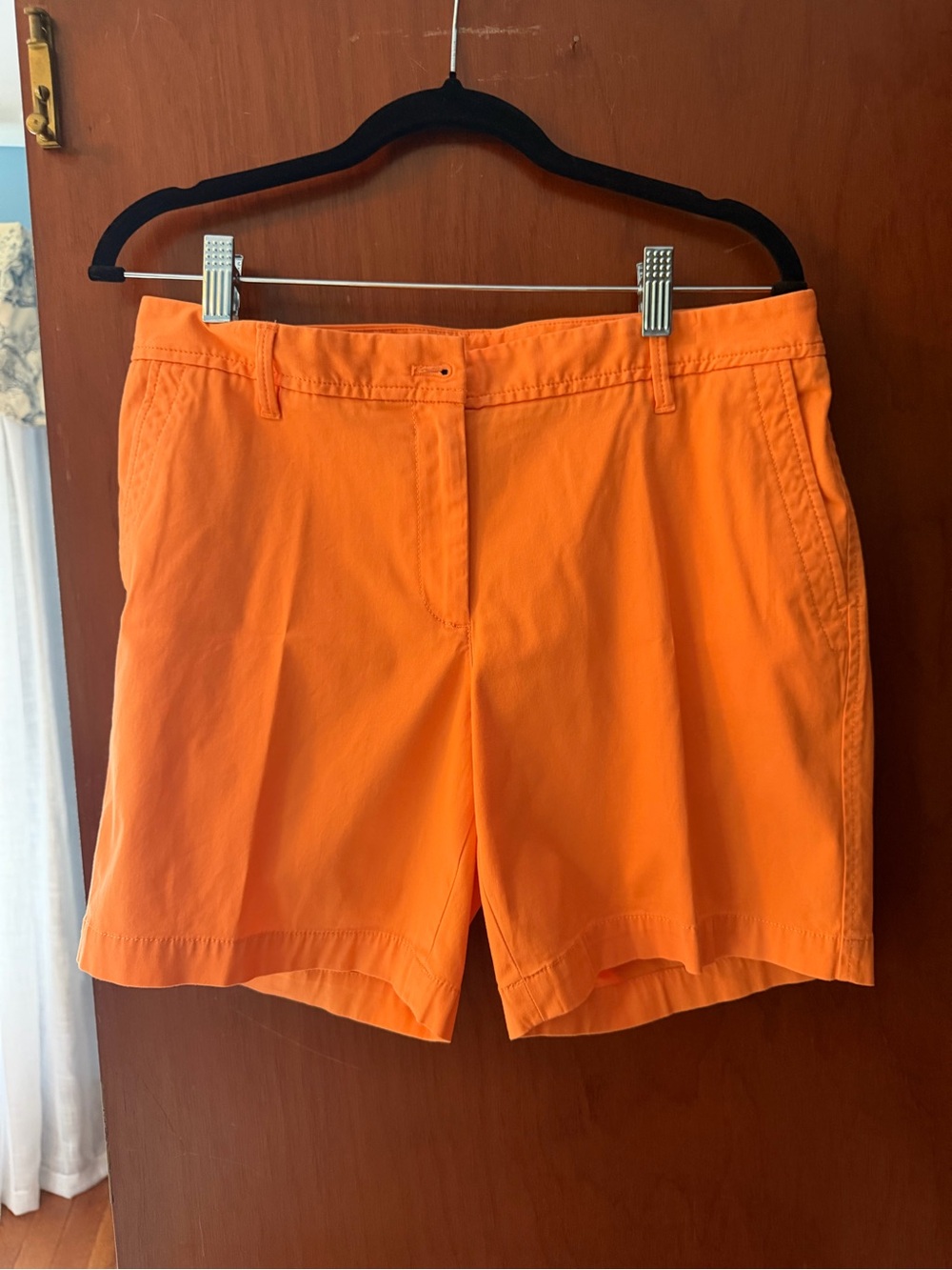 Talbots Bright Orange Cotton Bermuda Shorts